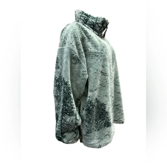 Quality  Goods LS Fleece Zippered Green Jacket Size XL/TG - Picture 2 of 9